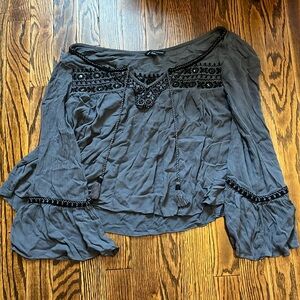 Blue/Gray American Eagle blouse size S